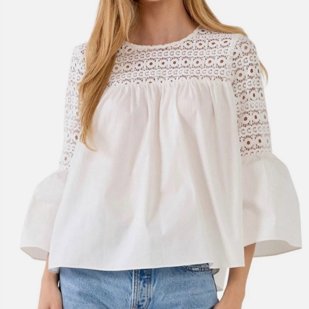 Endless Rose White Lace Blouse